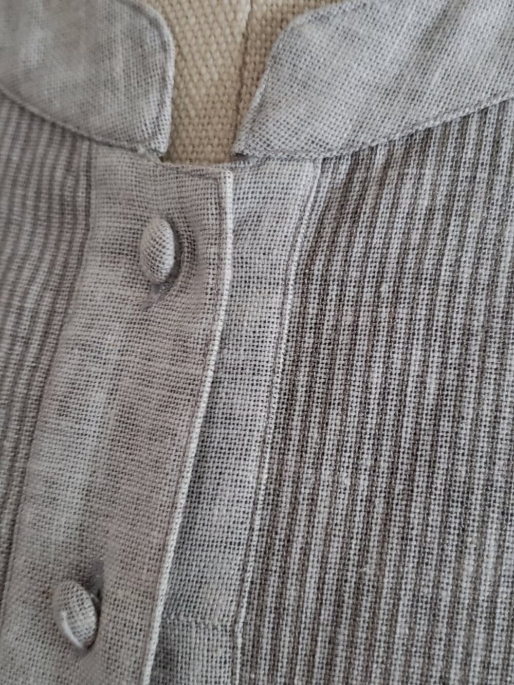 Vintage cottagecore gray striped long sleeve dress XS/S - Picture 7 of 11